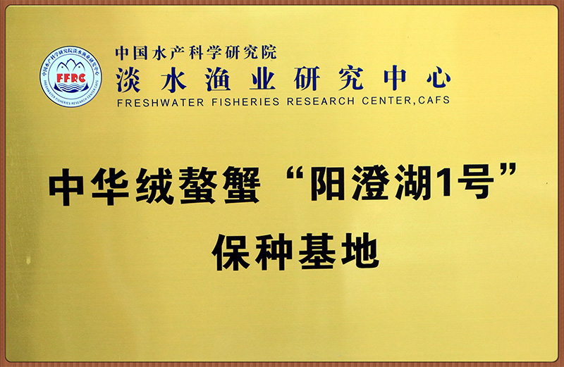 中华绒螯蟹“阳澄湖1号”保种基地